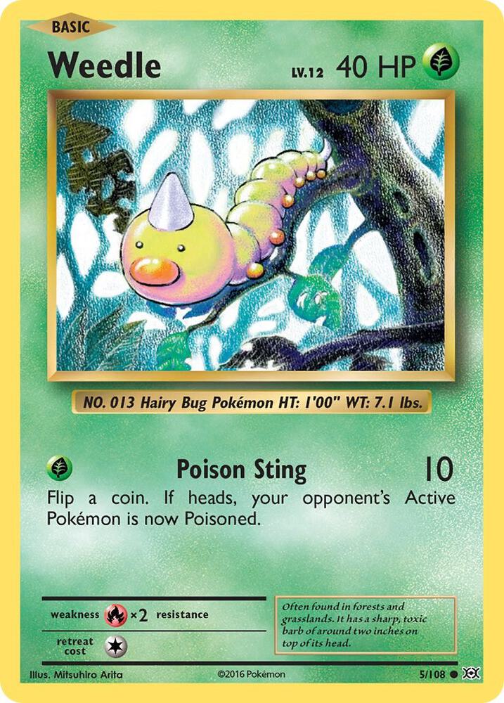 Weedle 5/108 (XY - Evolutions)  | Good Games Adelaide SA