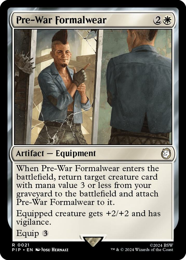 Pre-War Formalwear 21 (Universes Beyond: Fallout)  - Foil | Good Games Adelaide SA