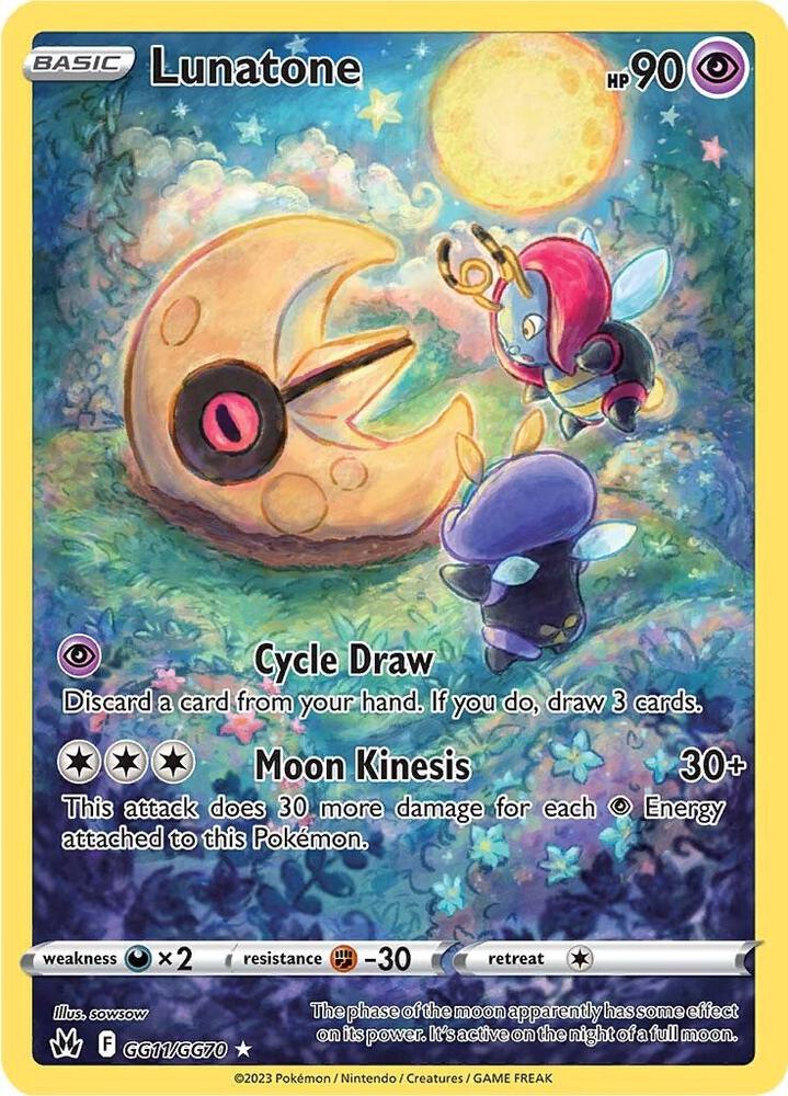 Lunatone GG11/GG70 (Crown Zenith: Galarian Gallery)  - Holofoil | Good Games Adelaide SA