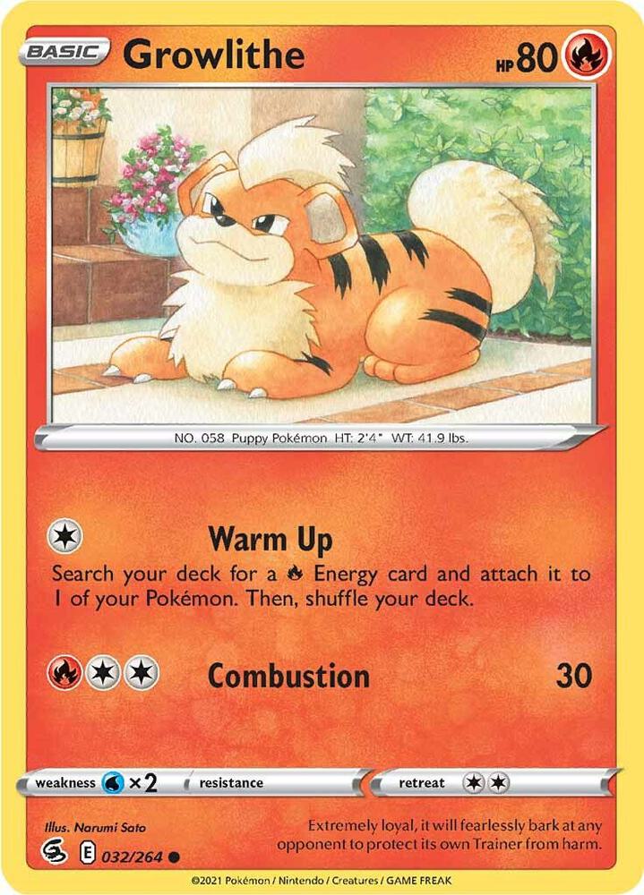 Growlithe 032/264 (SWSH08: Fusion Strike)  | Good Games Adelaide SA
