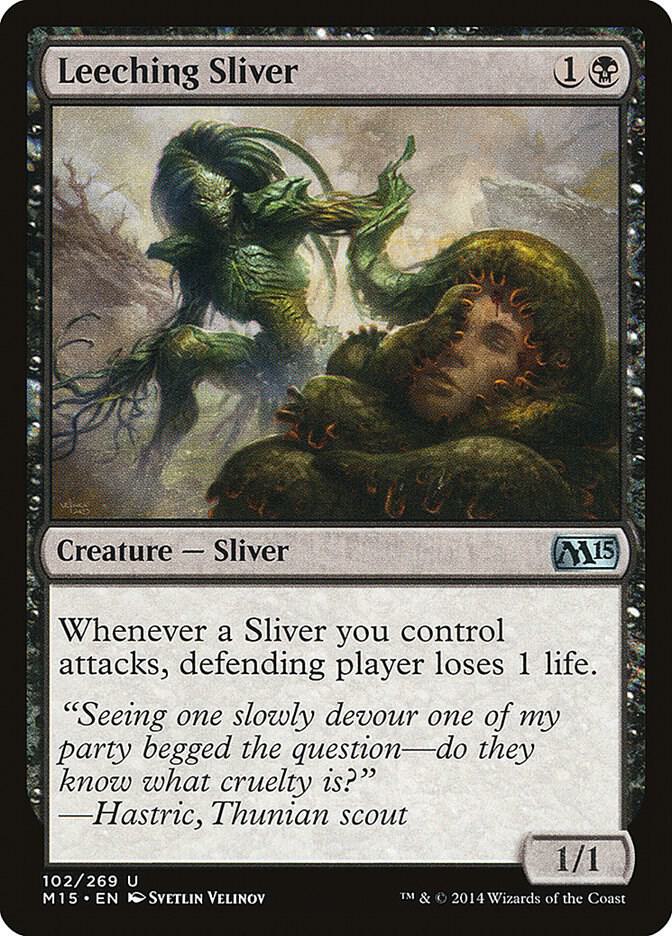 Leeching Sliver 102 (Magic 2015 (M15))  - Foil | Good Games Adelaide SA