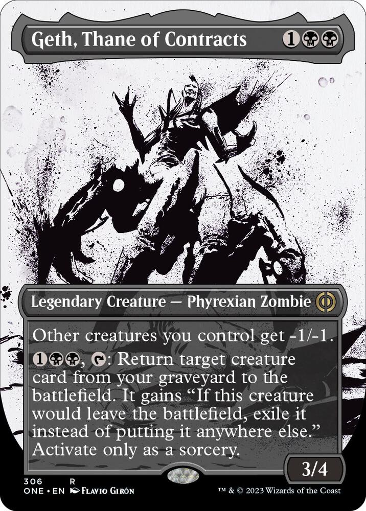 Geth, Thane of Contracts 306 (Phyrexia: All Will Be One)  - Borderless | Good Games Adelaide SA