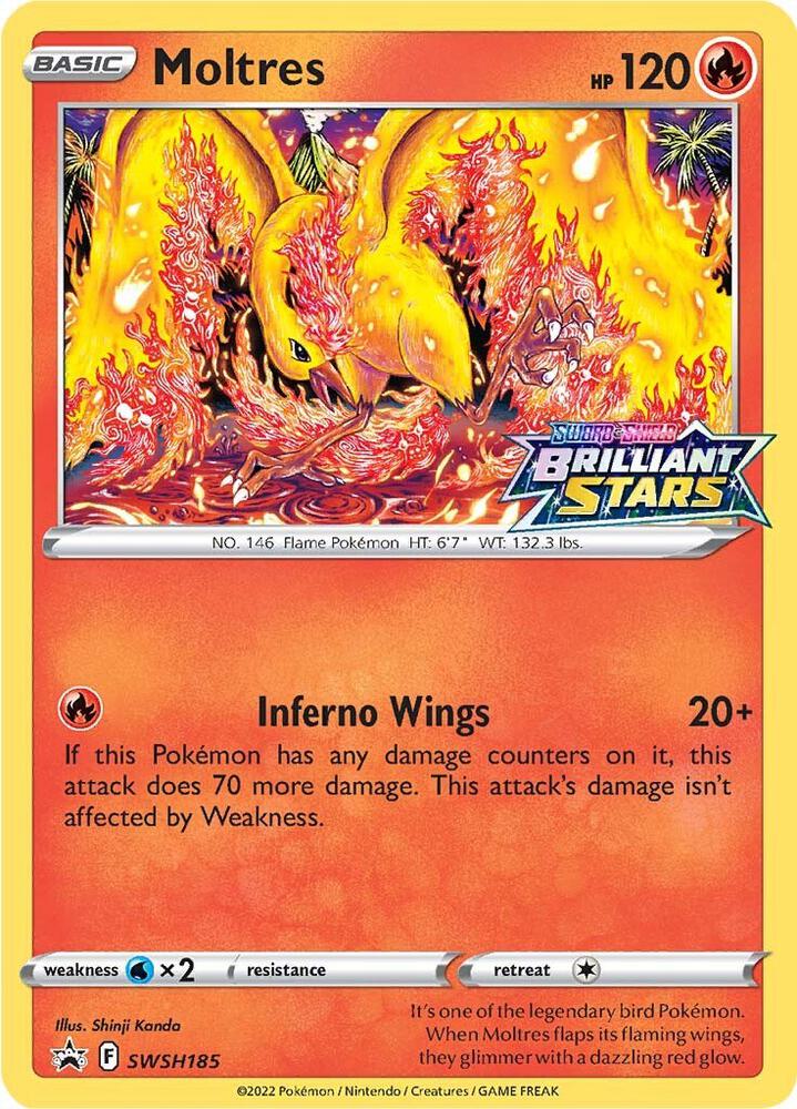 Moltres SWSH185 (SWSH: Sword & Shield Promo Cards)  - Holofoil | Good Games Adelaide SA
