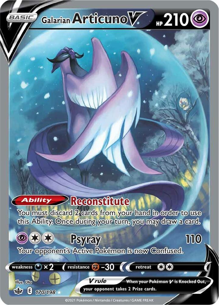 Galarian Articuno V Alternate Full Art 170/198 (SWSH06: Chilling Reign)  - Holofoil | Good Games Adelaide SA