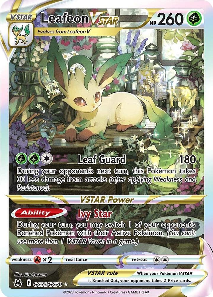 Leafeon VSTAR GG35/GG70 (Crown Zenith: Galarian Gallery)  - Holofoil | Good Games Adelaide SA