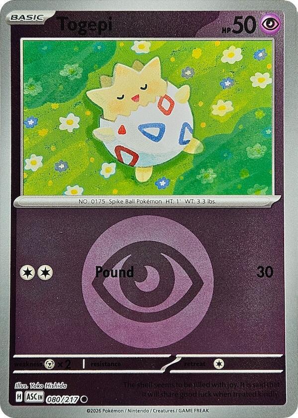 Togepi 080/217 (ME: Ascended Heroes)  - Reverse Holofoil | Good Games Adelaide SA
