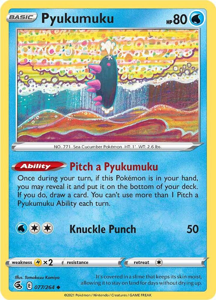 Pyukumuku 077/264 (SWSH08: Fusion Strike)  | Good Games Adelaide SA