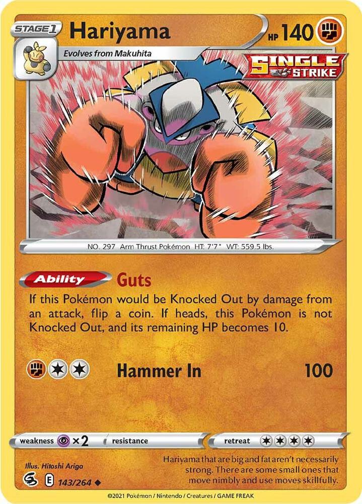 Hariyama 143/264 (SWSH08: Fusion Strike)  | Good Games Adelaide SA