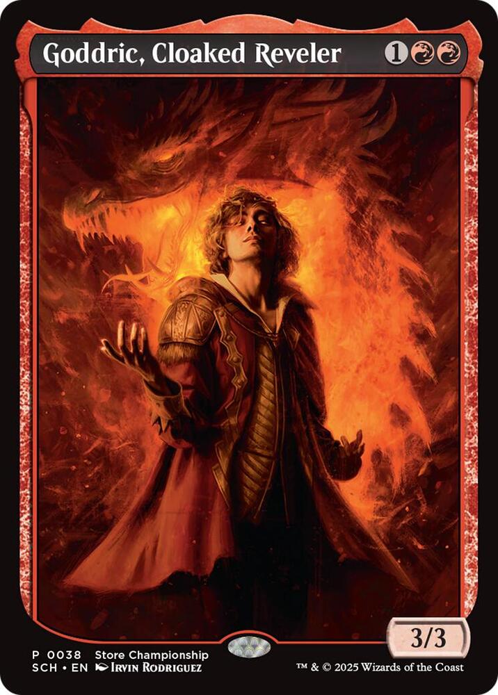 Goddric, Cloaked Reveler 38 (Game Day & Store Championship Promos)  - Textless Foil | Good Games Adelaide SA