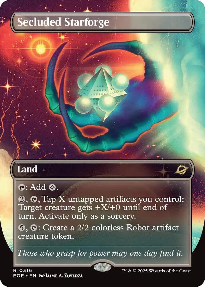 Secluded Starforge  316/276 (Edge of Eternities)  - Borderless Foil | Good Games Adelaide SA