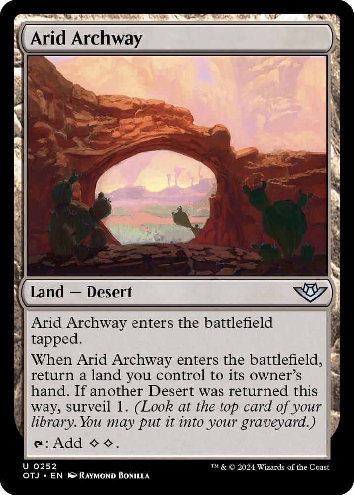 Arid Archway 252/286 (Outlaws of Thunder Junction)  - Foil | Good Games Adelaide SA
