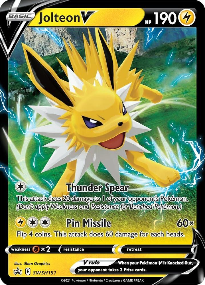 Jolteon V SWSH151 (SWSH: Sword & Shield Promo Cards)  - Holofoil | Good Games Adelaide SA