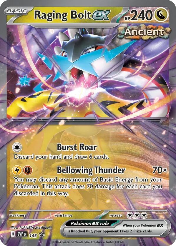 Raging Bolt ex 145 (SV: Scarlet & Violet Promo Cards)  - Holofoil | Good Games Adelaide SA