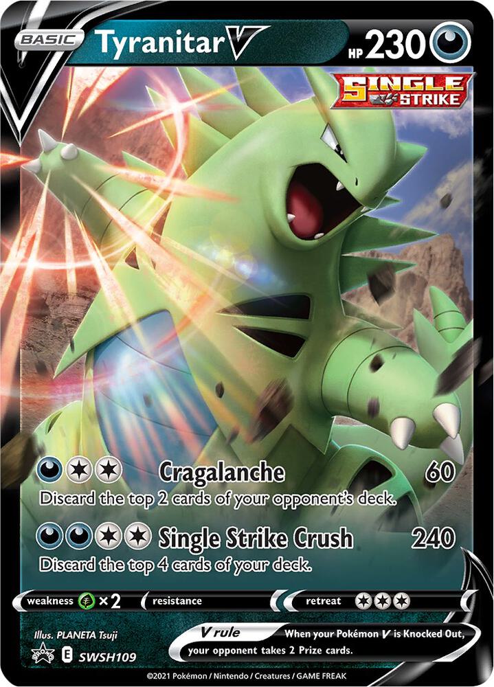 Tyranitar V SWSH109 (SWSH: Sword & Shield Promo Cards)  - Holofoil | Good Games Adelaide SA