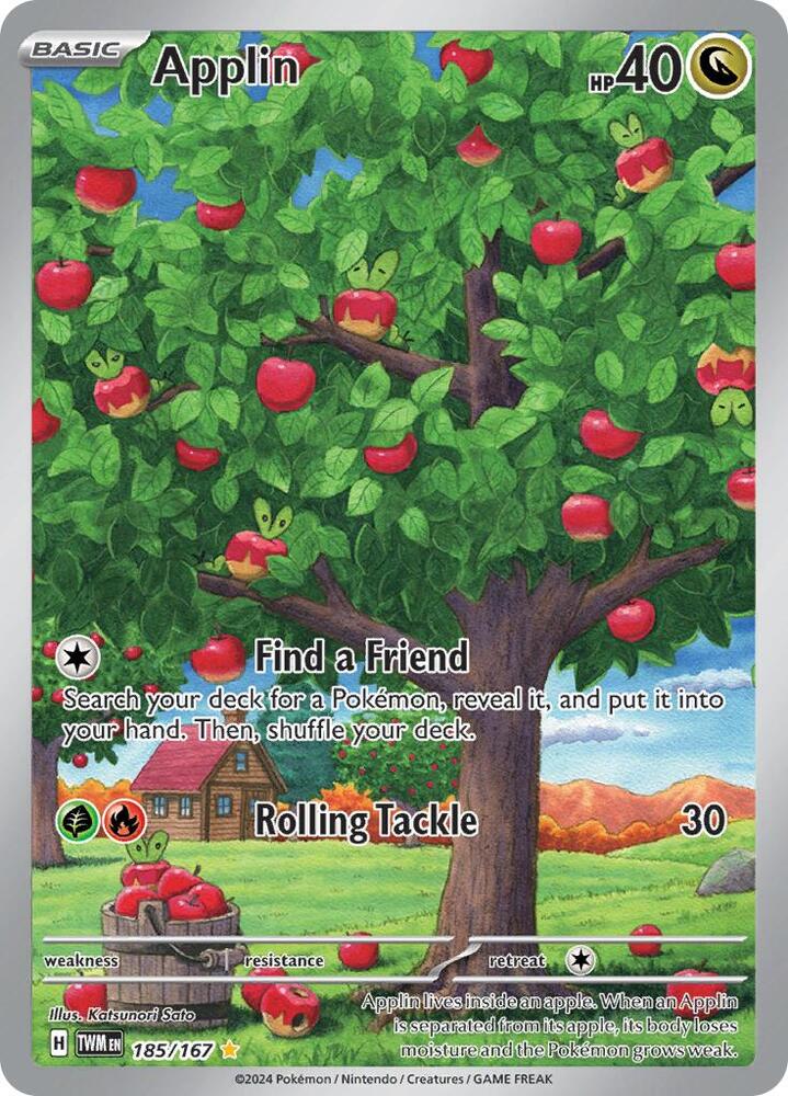 Applin 185/167 (SV06: Twilight Masquerade)  - Holofoil | Good Games Adelaide SA