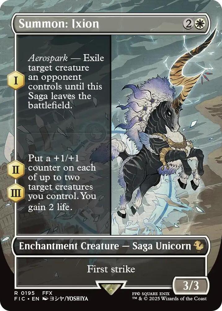 Summon Ixion Borderless 195 (Commander: FINAL FANTASY)  - Borderless Foil | Good Games Adelaide SA