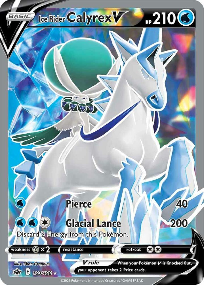 Ice Rider Calyrex V Full Art 163/198 (SWSH06: Chilling Reign)  - Holofoil | Good Games Adelaide SA