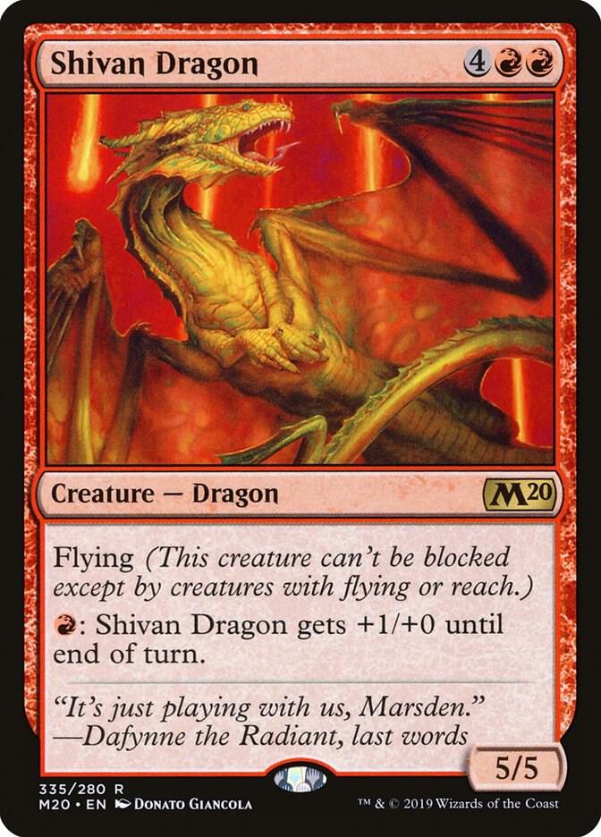 Shivan Dragon 335 (Core Set 2020)  | Good Games Adelaide SA