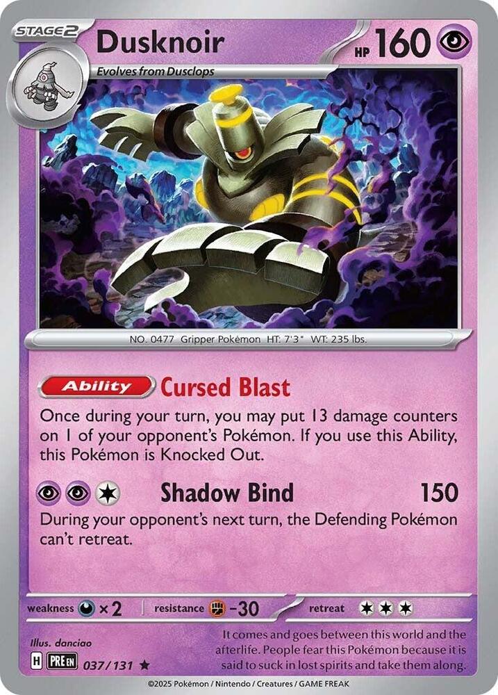 Dusknoir 037/131 (SV: Prismatic Evolutions)  - Holofoil | Good Games Adelaide SA