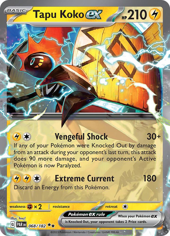 Tapu Koko ex 068/182 (SV04: Paradox Rift)  - Holofoil | Good Games Adelaide SA