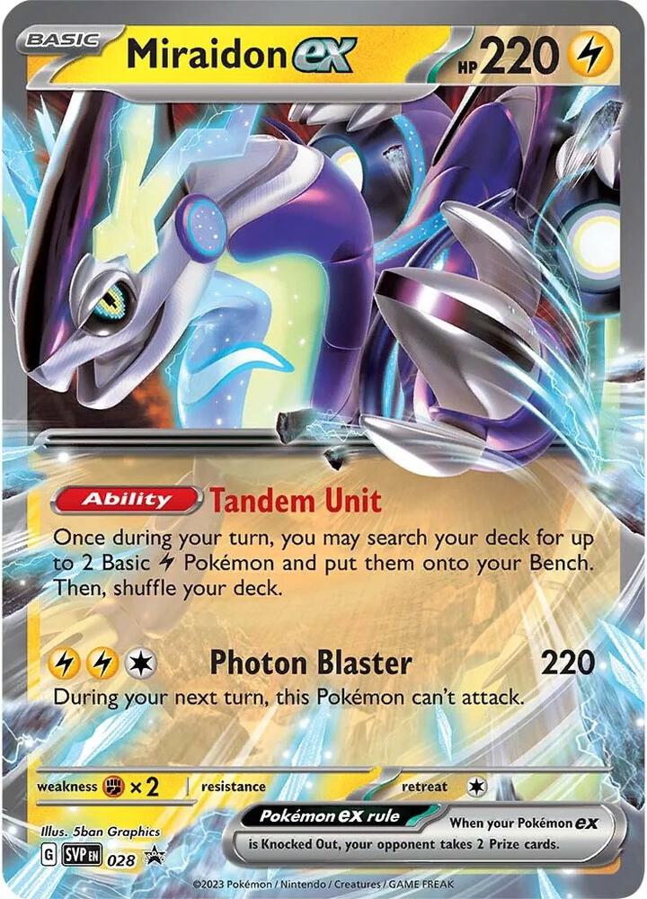 Miraidon ex 028 (SV: Scarlet & Violet Promo Cards)  - Holofoil | Good Games Adelaide SA