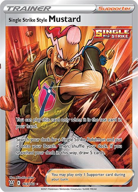 Single Strike Style Mustard Full Art 163/163 (SWSH05: Battle Styles)  - Holofoil | Good Games Adelaide SA