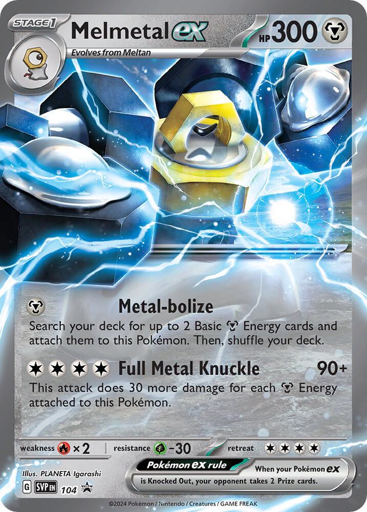 Melmetal ex 104 (SV: Scarlet & Violet Promo Cards)  - Holofoil | Good Games Adelaide SA