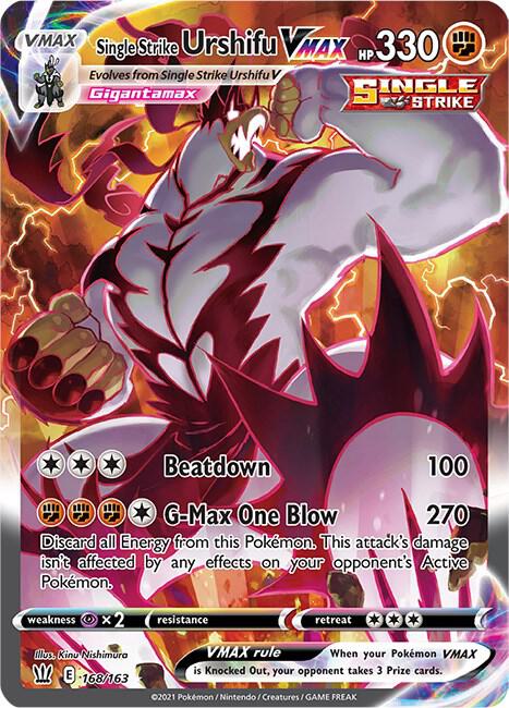 Single Strike Urshifu VMAX Alternate Art Secret 168/163 (SWSH05: Battle Styles)  - Holofoil | Good Games Adelaide SA