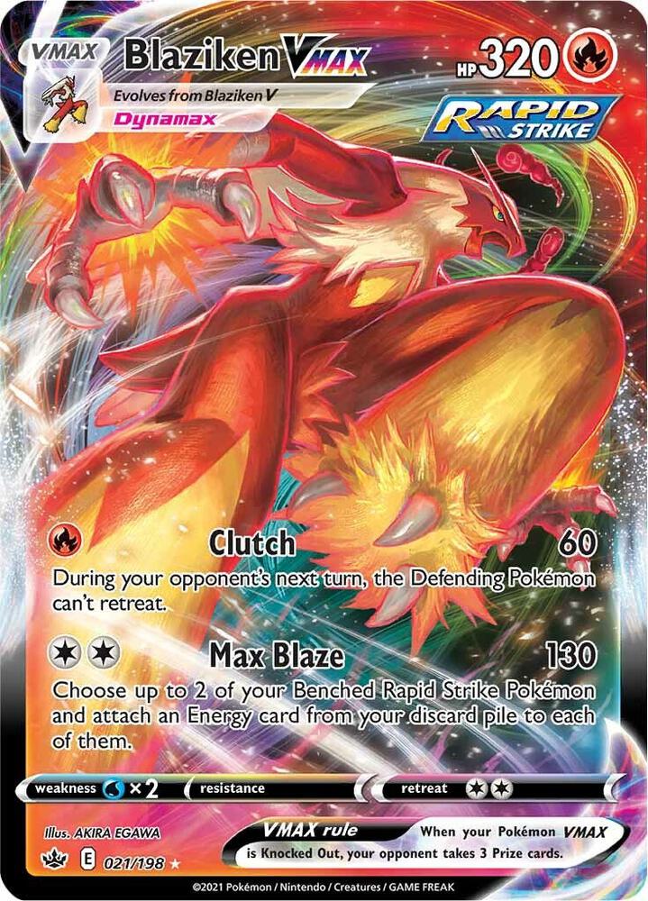 Blaziken VMAX 021/198 (SWSH06: Chilling Reign)  - Holofoil | Good Games Adelaide SA