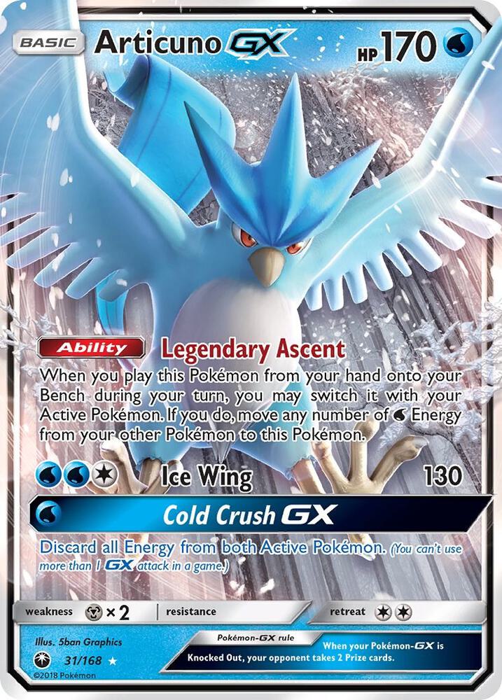 Articuno GX 31/168 (SM - Celestial Storm)  - Holofoil | Good Games Adelaide SA