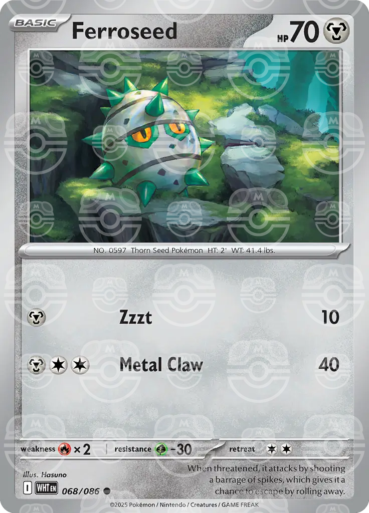 Ferroseed 068/086 (SV: White Flare)  - Holofoil | Good Games Adelaide SA