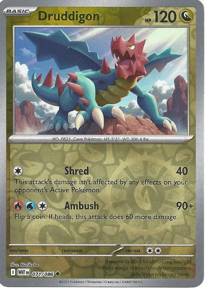 Druddigon 071/086 (SV: White Flare)  - Reverse Holofoil | Good Games Adelaide SA