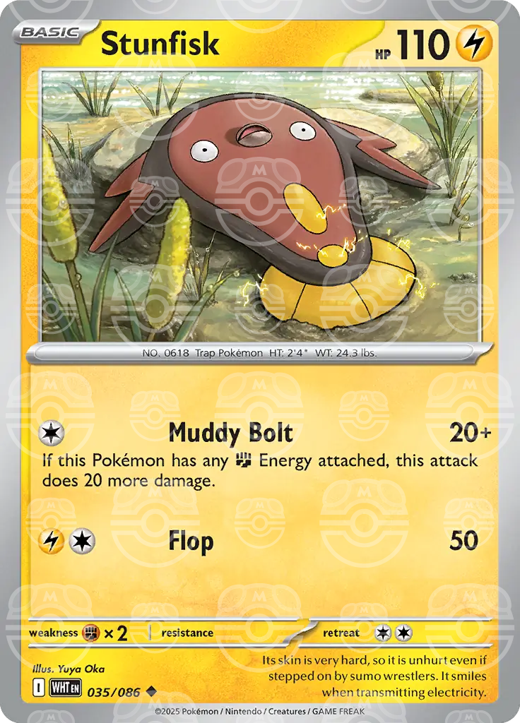 Stunfisk 035/086 (SV: White Flare)  - Holofoil | Good Games Adelaide SA
