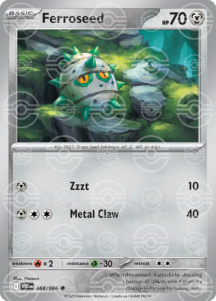 Ferroseed 068/086 (SV: White Flare)  - Holofoil | Good Games Adelaide SA