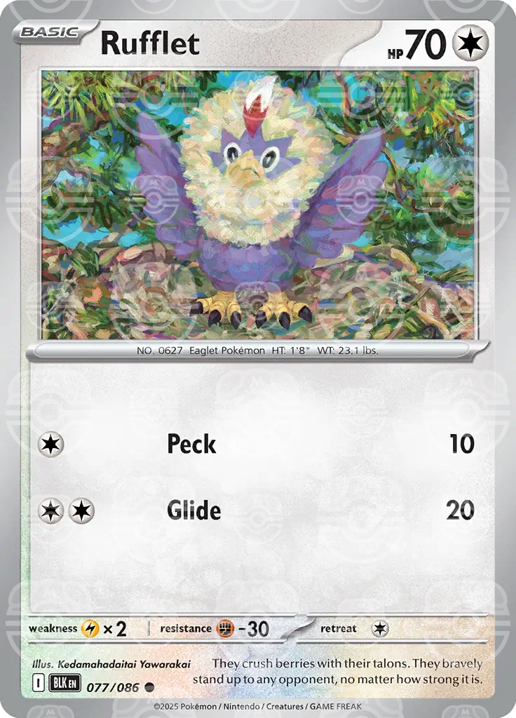 Rufflet 077/086 (SV: Black Bolt)  - Holofoil | Good Games Adelaide SA