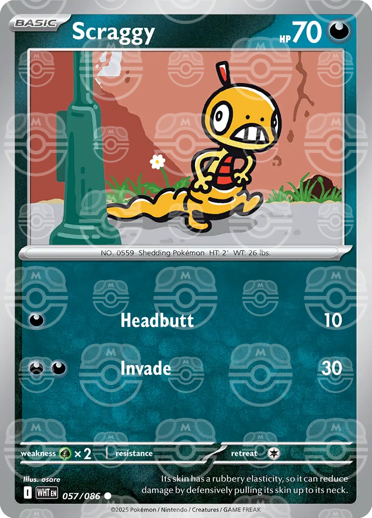 Scraggy 057/086 (SV: White Flare)  - Holofoil | Good Games Adelaide SA