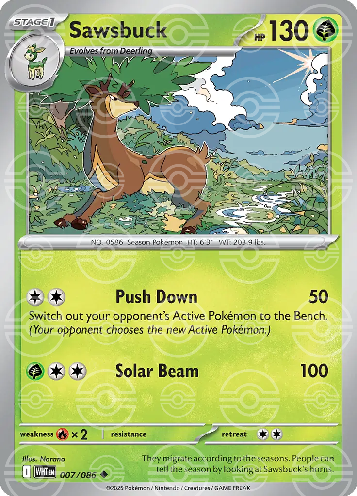 Sawsbuck 007/086 (SV: White Flare)  - Holofoil | Good Games Adelaide SA