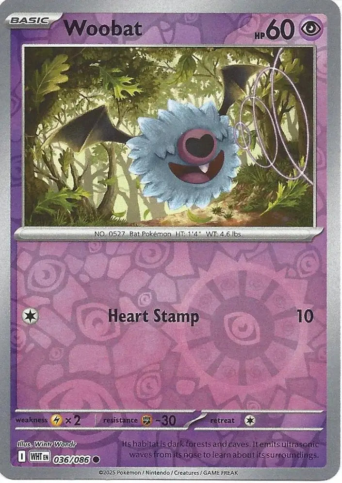 Woobat 036/086 (SV: White Flare)  - Reverse Holofoil | Good Games Adelaide SA