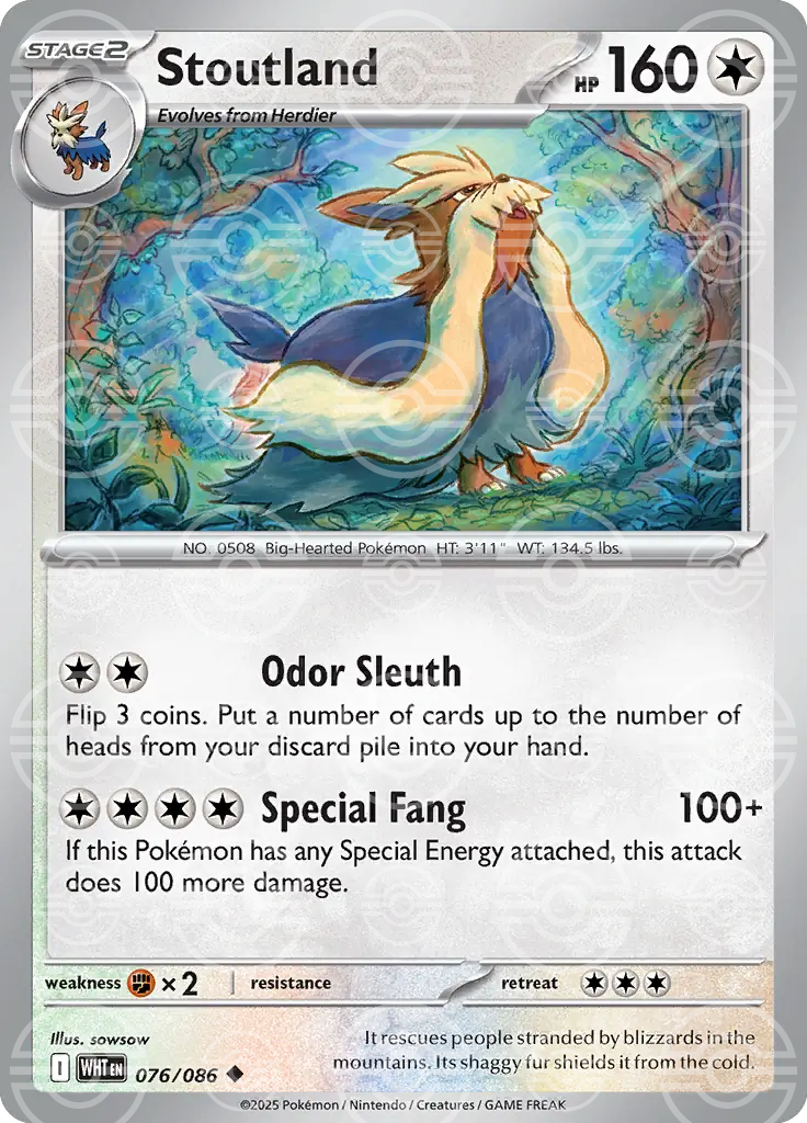 Stoutland 076/086 (SV: White Flare)  - Holofoil | Good Games Adelaide SA