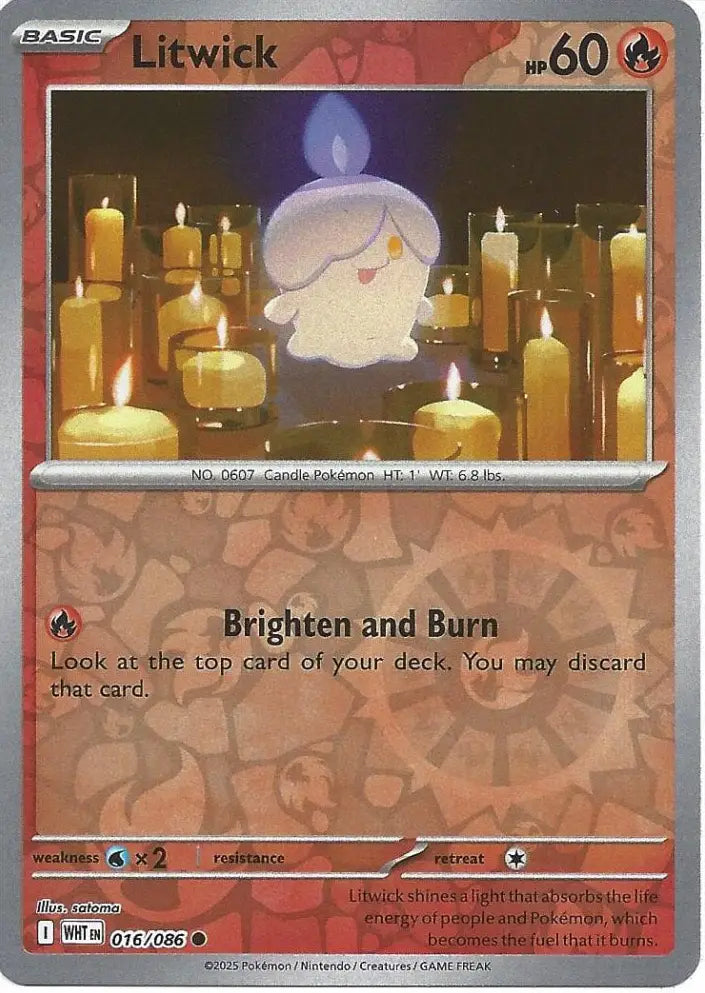 Litwick 016/086 (SV: White Flare)  - Reverse Holofoil | Good Games Adelaide SA