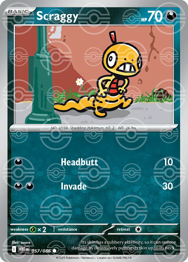 Scraggy 057/086 (SV: White Flare)  - Holofoil | Good Games Adelaide SA