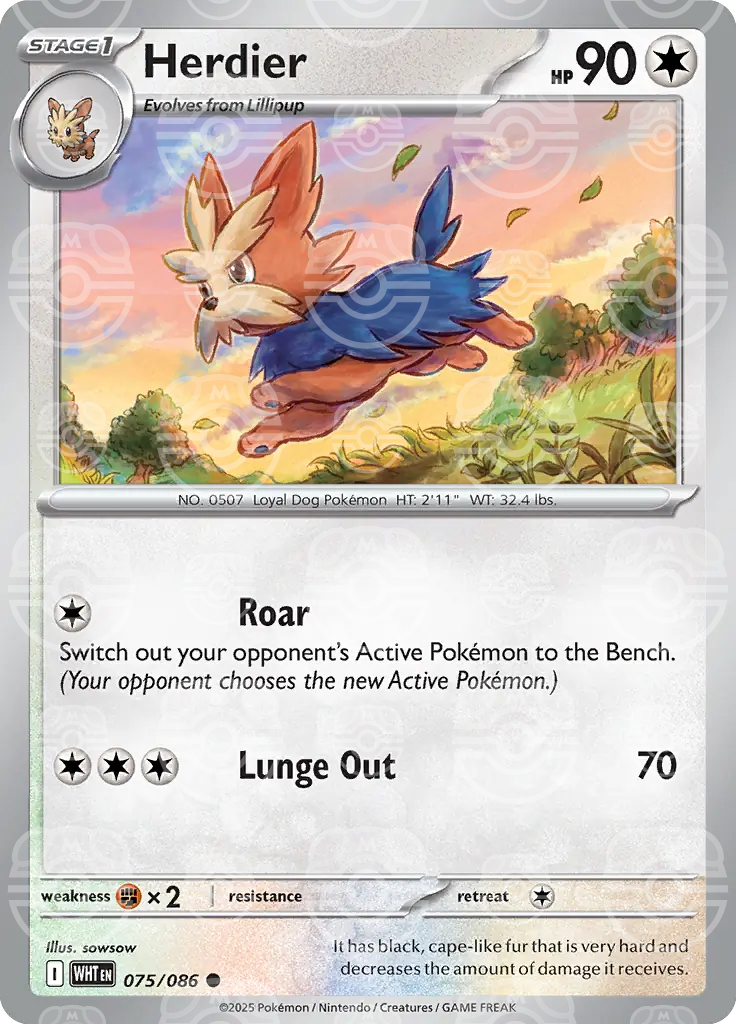 Herdier 075/086 (SV: White Flare)  - Holofoil | Good Games Adelaide SA