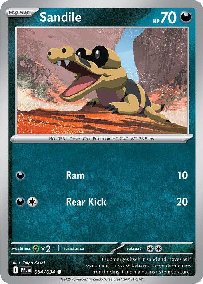 Sandile 064/094 (ME02: Phantasmal Flames)  - Reverse Holofoil | Good Games Adelaide SA