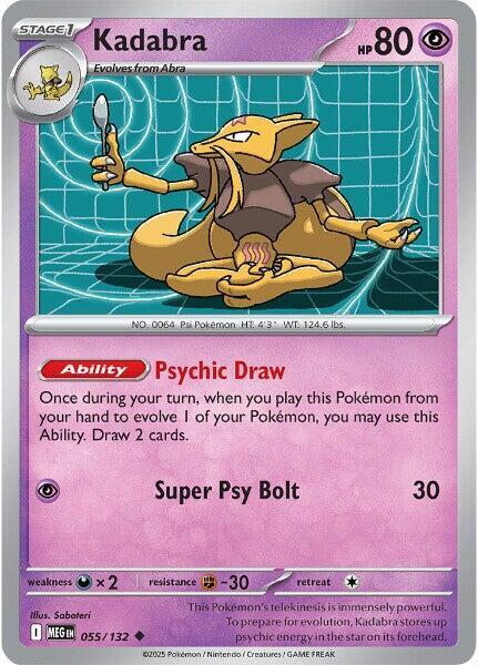 Kadabra 055/132 (ME01: Mega Evolution)  | Good Games Adelaide SA