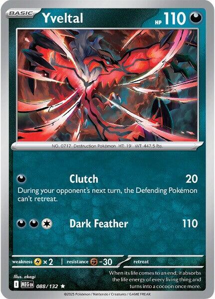 Yveltal 088/132 (ME01: Mega Evolution)  - Holofoil | Good Games Adelaide SA