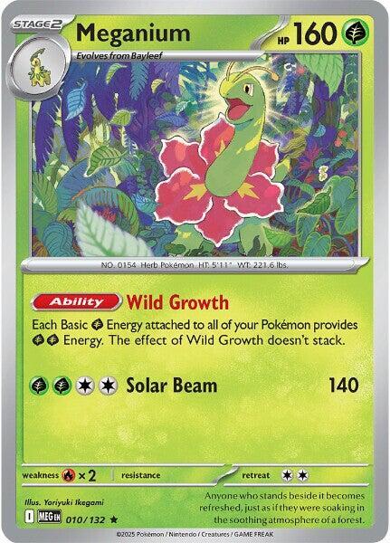 Meganium 010/132 (ME01: Mega Evolution)  - Holofoil | Good Games Adelaide SA