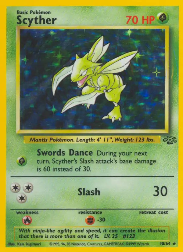 Scyther 10/64 (Jungle)  - Unlimited Holofoil | Good Games Adelaide SA