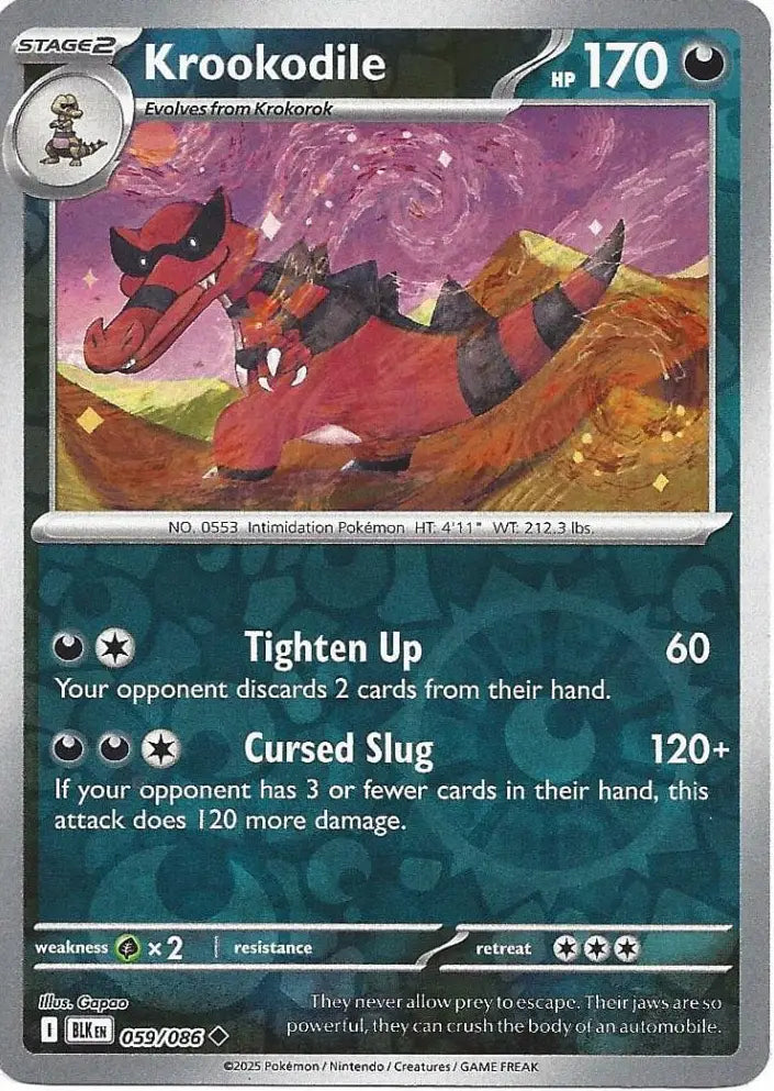Krookodile 059/086 (SV: Black Bolt)  - Reverse Holofoil | Good Games Adelaide SA