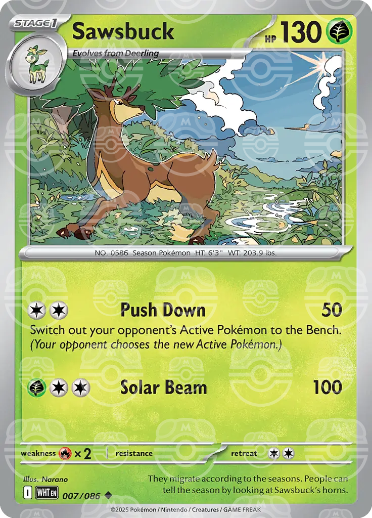 Sawsbuck 007/086 (SV: White Flare)  - Holofoil | Good Games Adelaide SA