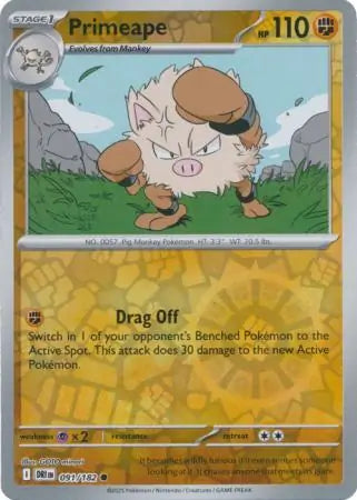 Primeape 091/182 (SV10: Destined Rivals)  - Reverse Holofoil | Good Games Adelaide SA